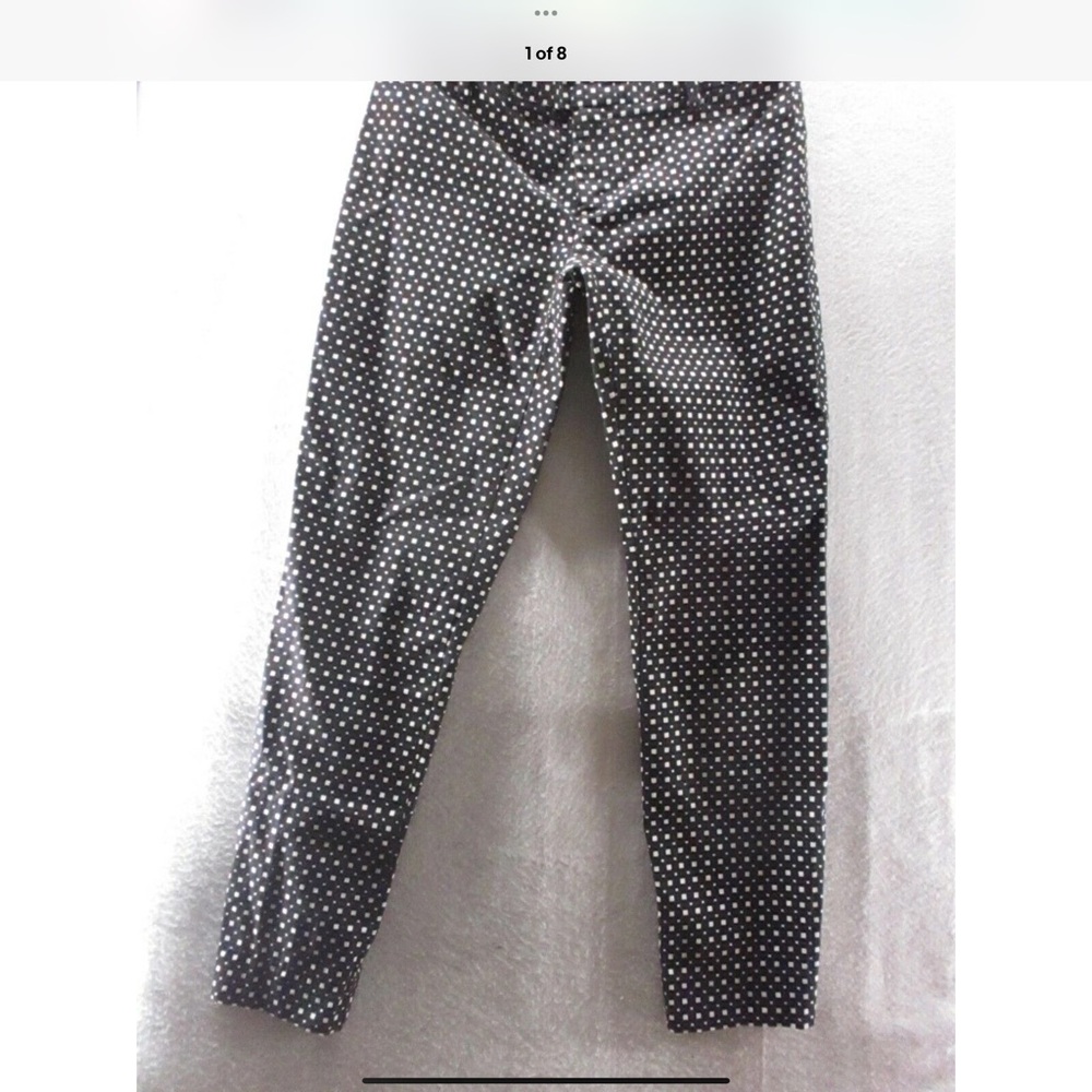 Gap slim cropped black and white ankle pants